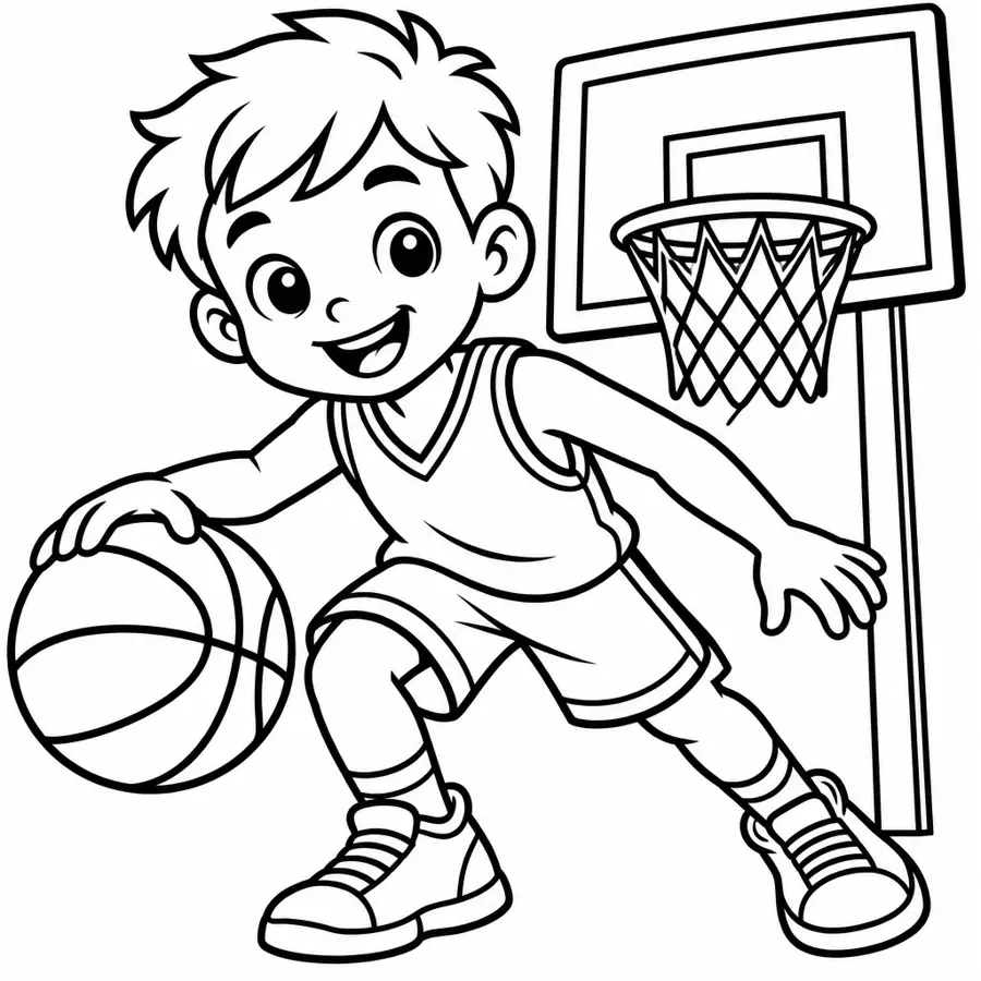 Ausmalbild Basketball