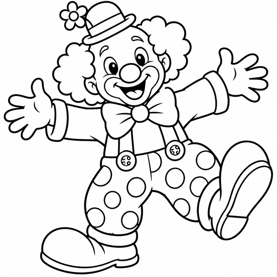 Ausmalbild Clown