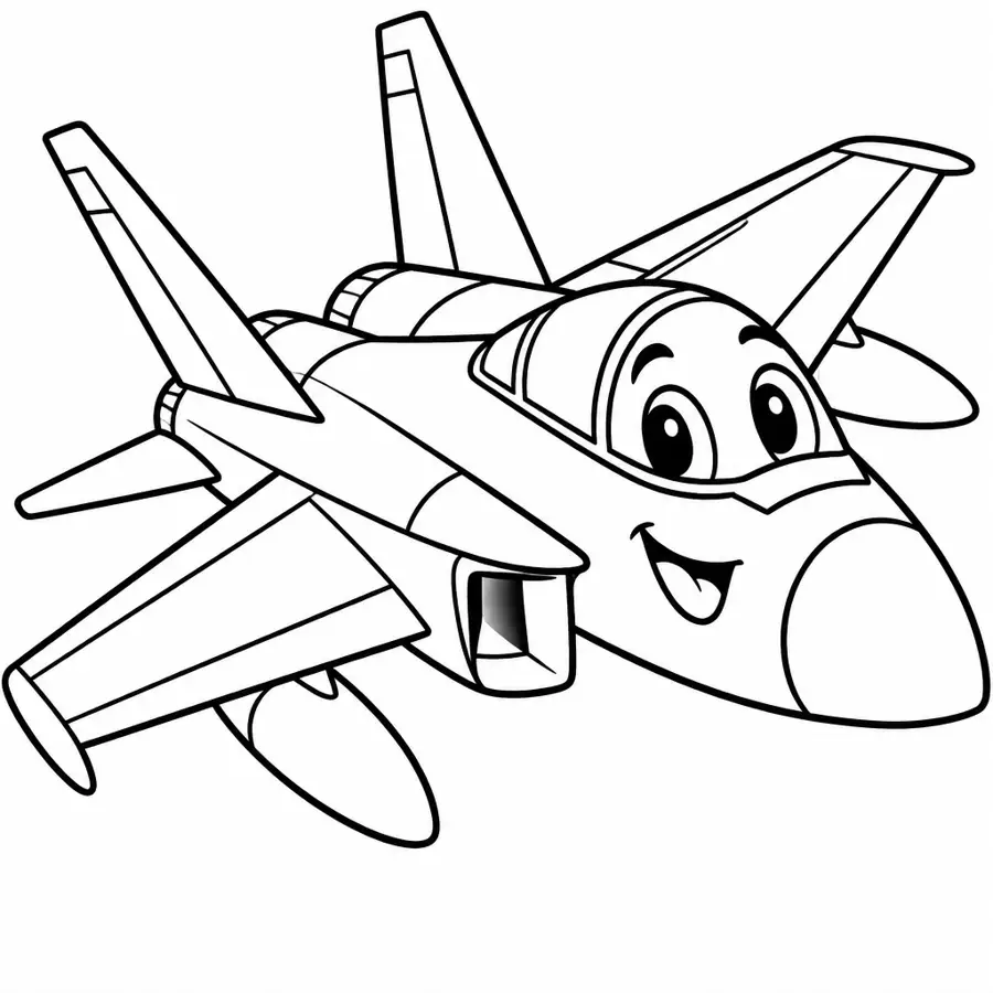 Ausmalbild Düsenjet