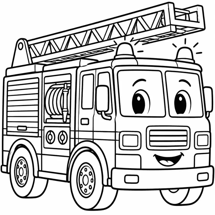 Ausmalbild Feuerwehrauto