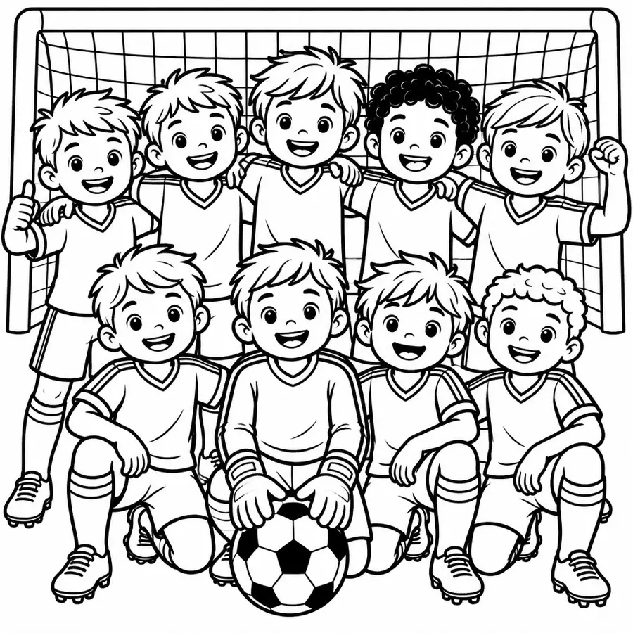 Ausmalbild Mannschaft