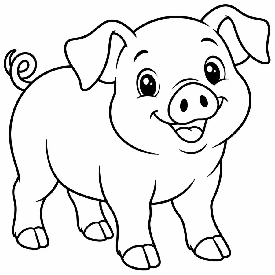 Ausmalbild Schweinchen