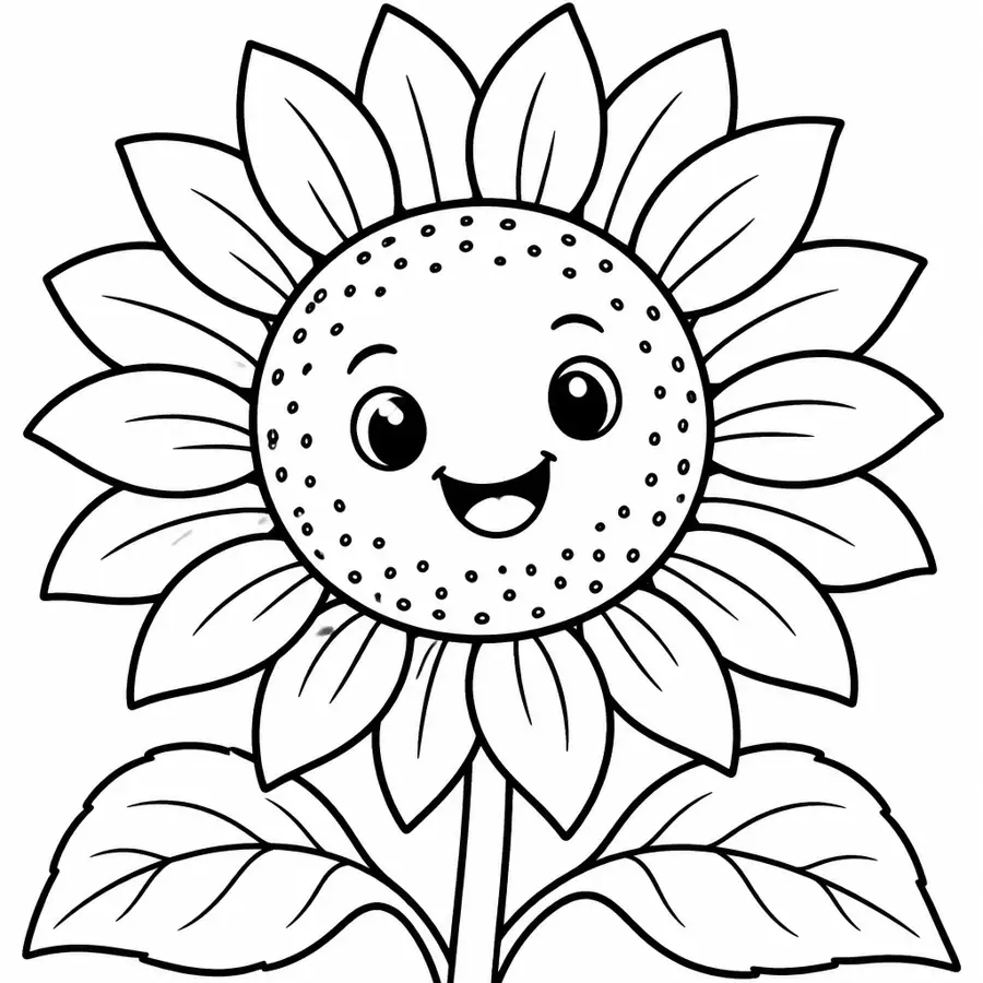 Ausmalbild Sonnenblume