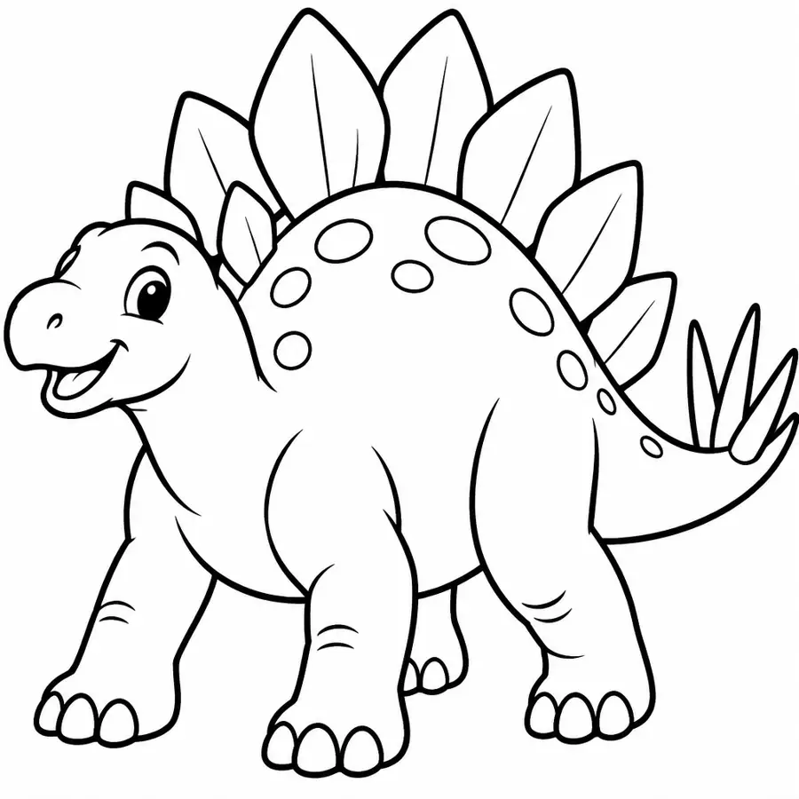 Ausmalbild Stegosaurus