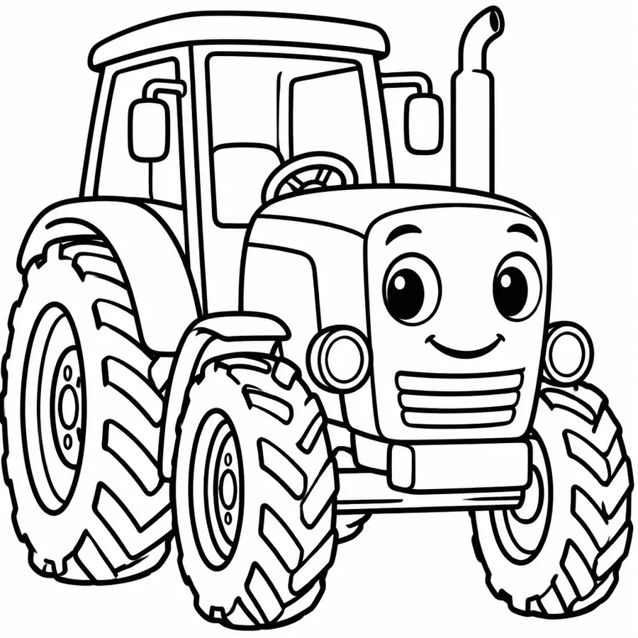 Ausmalbild Traktor