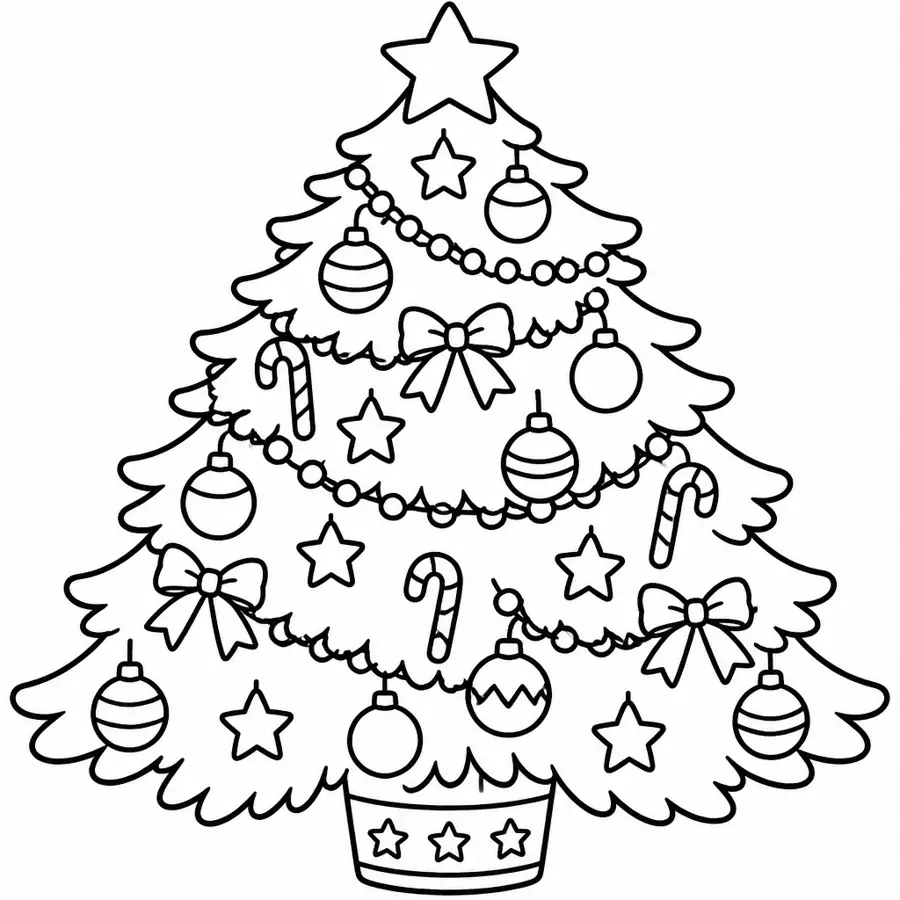 Ausmalbild Weihnachtsbaum