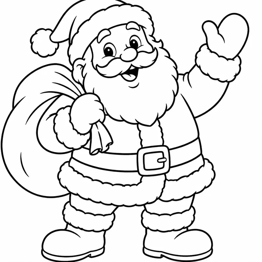 Ausmalbild Weihnachtsmann