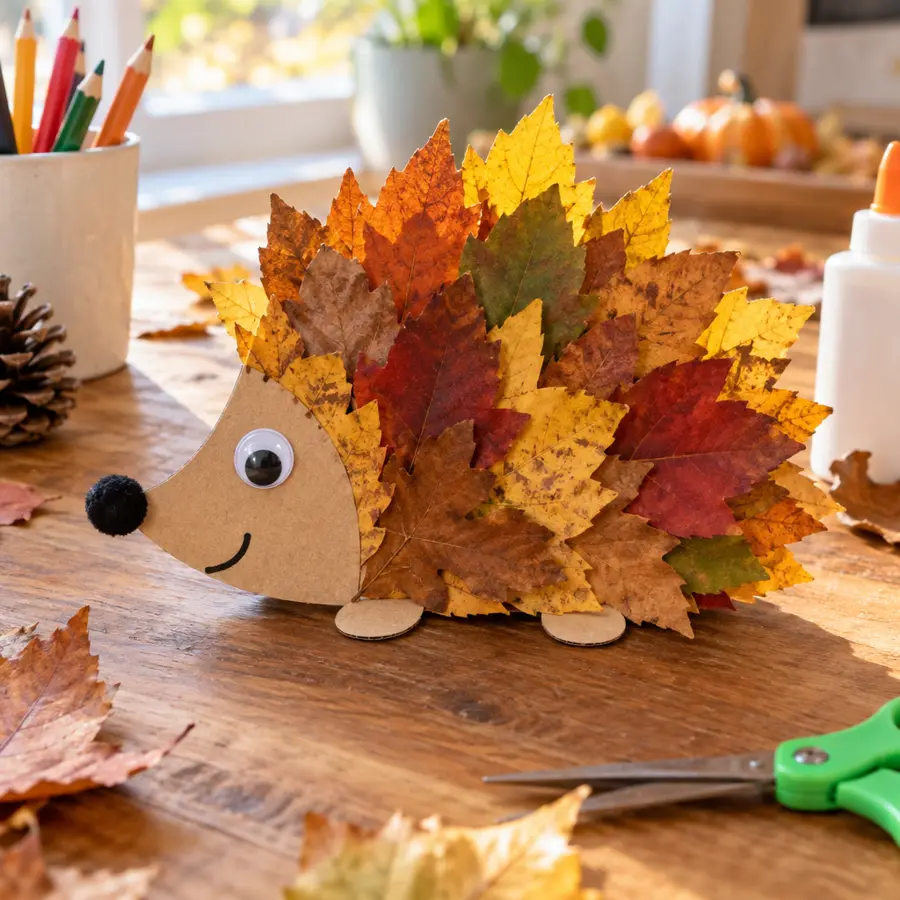 Herbstblätter-Igel