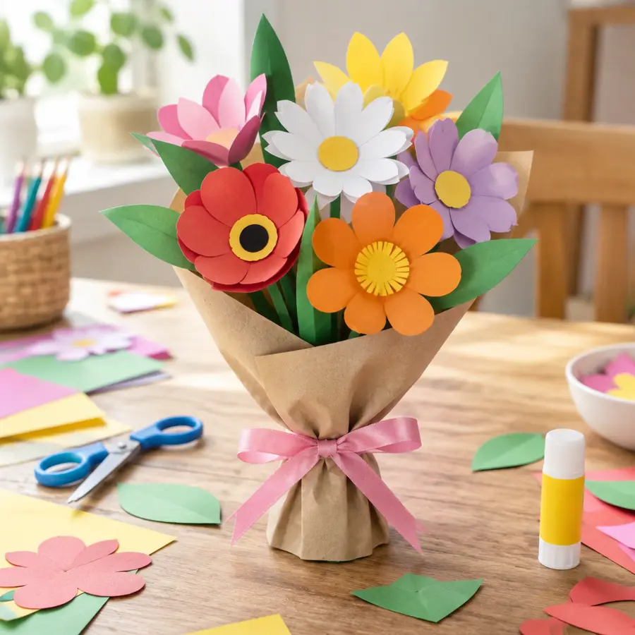 Papierblumen-Strauß