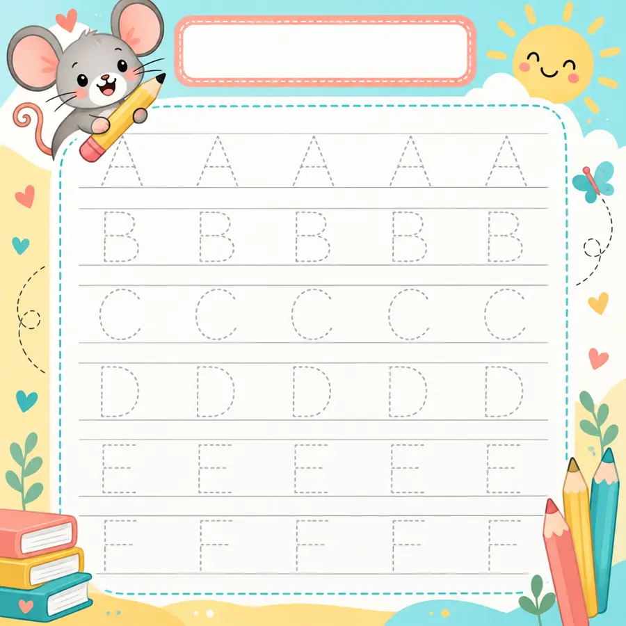 Lernblatt: Buchstaben nachspuren