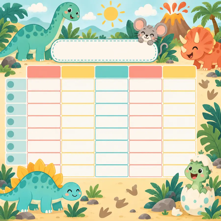 Stundenplan: Dinosaurier