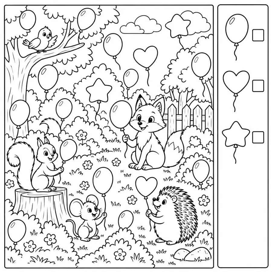 Suchbild: Bunte Luftballons