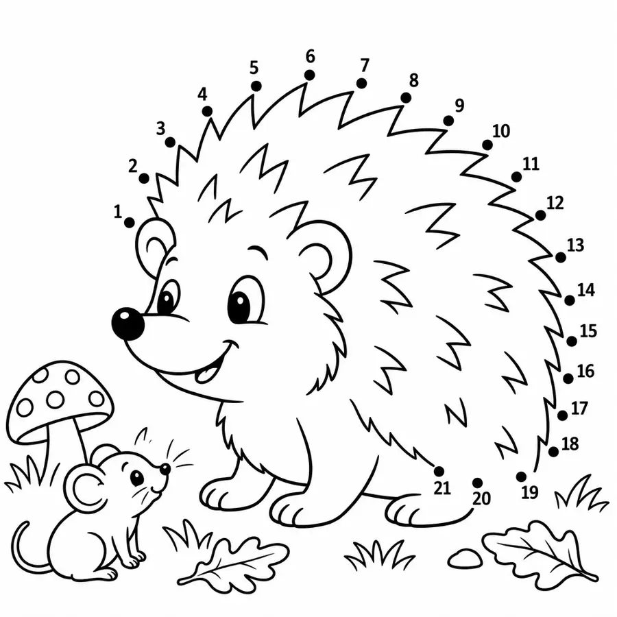 Verbinden: Punkt zu Punkt: Igel